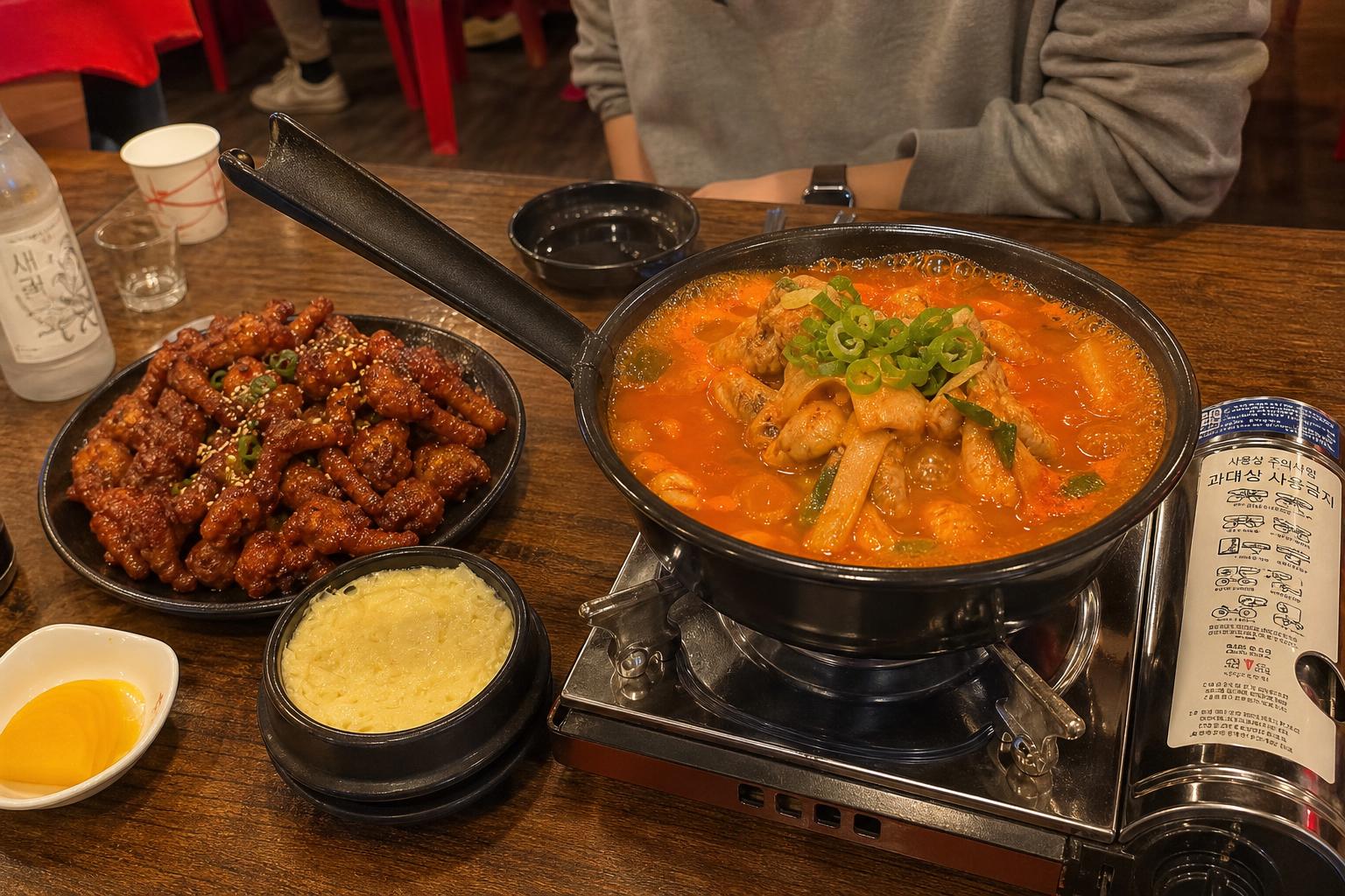 매콤한 낭만닭발볶음탕과 촉촉한 낭만닭발에 계란찜까지