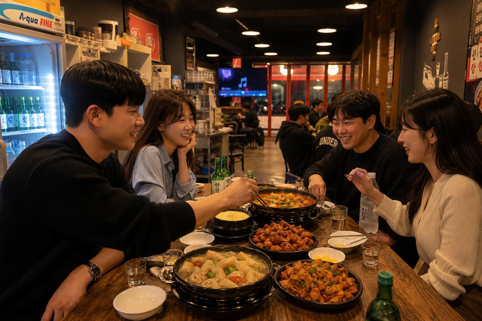 풍성한 메뉴와 음료로 즐기는 식사 자리