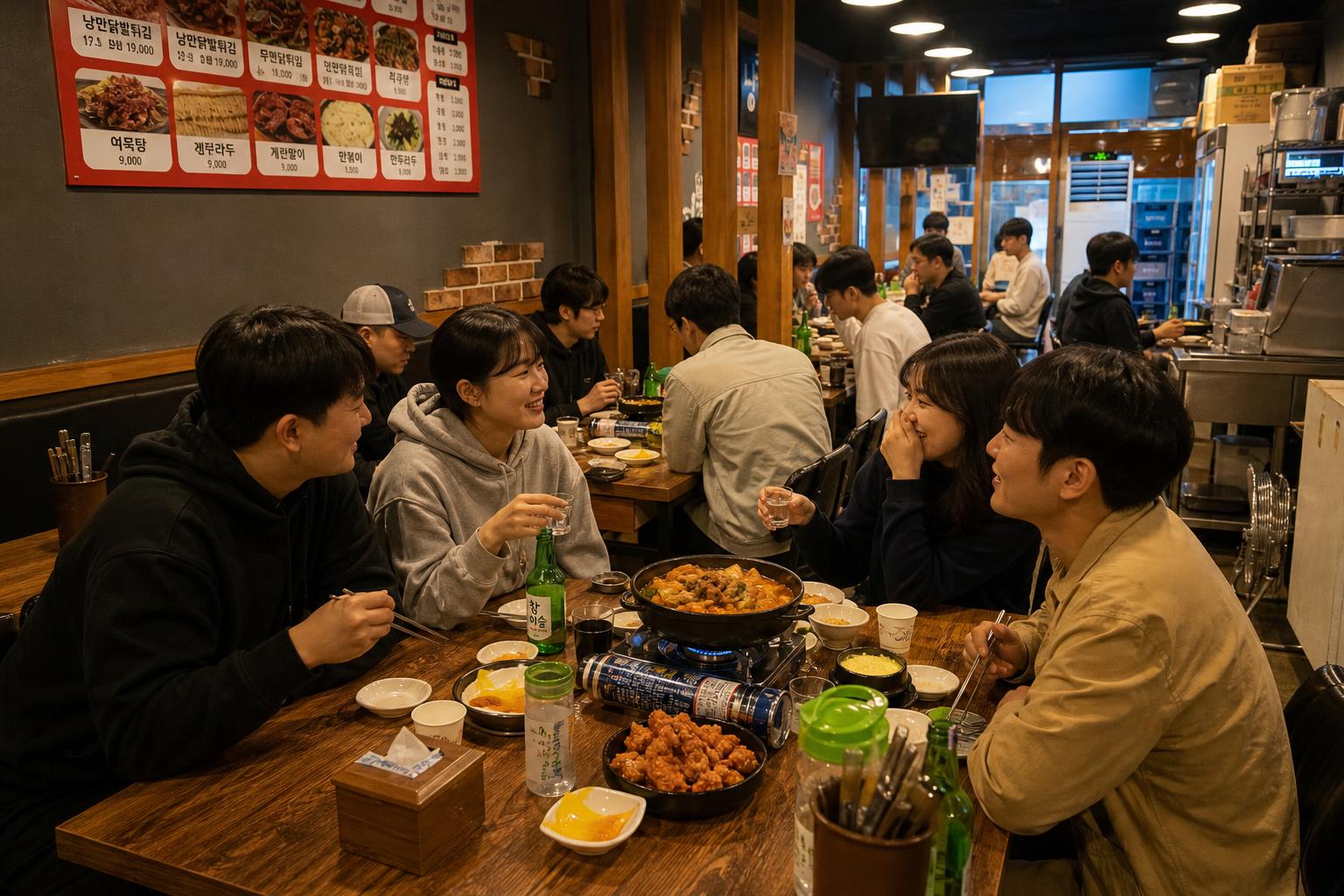 대박 떡만둣국집의 아늑하고 편안한 실내 모습